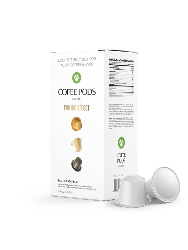 Coffee Pods Box, Square Bottom Shaped, Large Size, White, Eco-Friendly